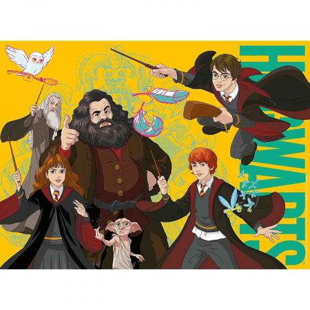 Jocuri tip puzzle - Puzzle Harry Potter Si Alti Vrajitori, 100 Piese