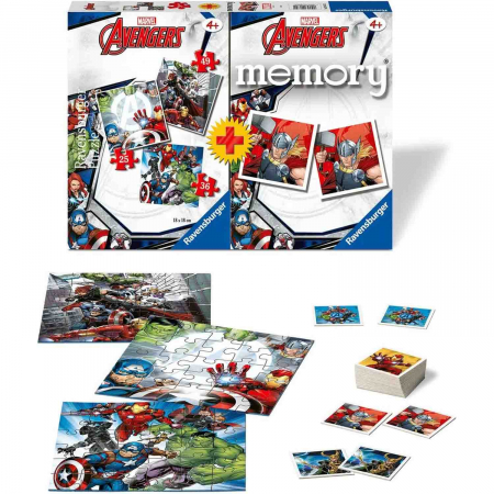 Puzzle + Joc Memory Avengers, 25/36/49 Piese [1]