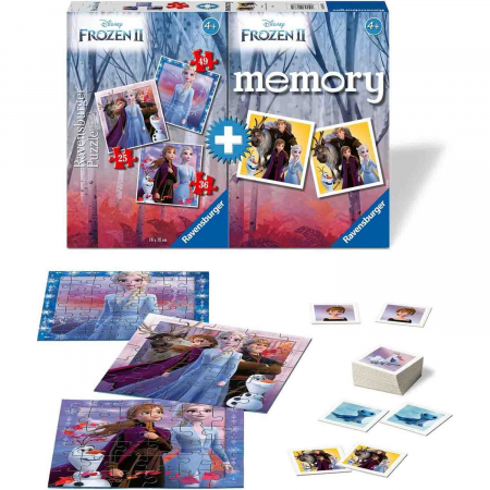 Puzzle + Joc Memory Frozen, 25/36/49 Piese [1]