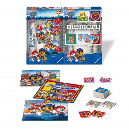 Puzzle + Joc Memory Patrula Catelusilor, 25/36/49 Piese [2]