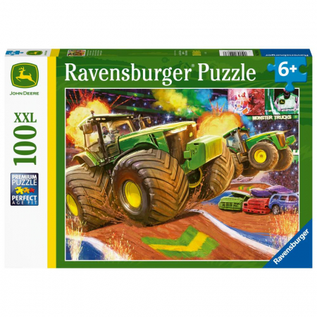 Puzzle John Deere Cu Roti Mari 100 Piese [1]