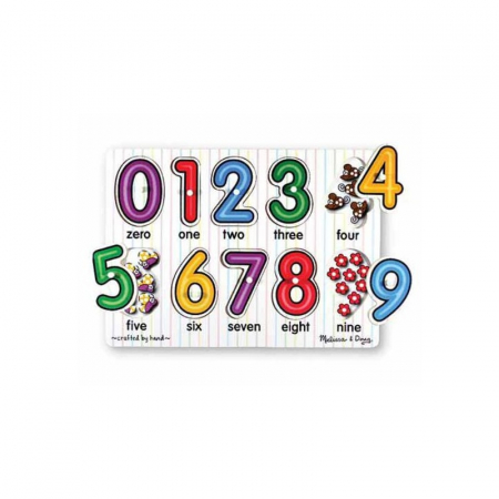Jocuri tip puzzle - Puzzle lemn Cifrele Melissa and Doug