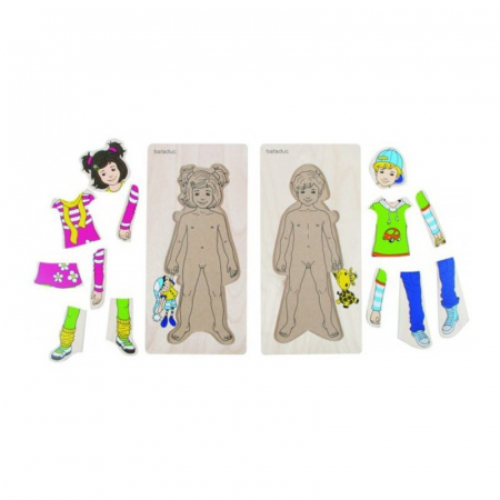 Puzzle lemn Imbracam copiii Beleduc [1]