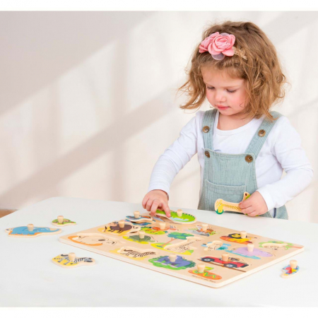 Puzzle lemn Safari (17 piese) [3]