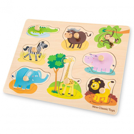 Jocuri tip puzzle - Puzzle lemn Safari 9 piese