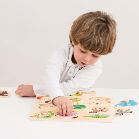 Puzzle lemn Safari 9 piese [3]
