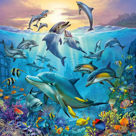 Jocuri tip puzzle - Puzzle Lumea Subacvatica, 3X49 Piese