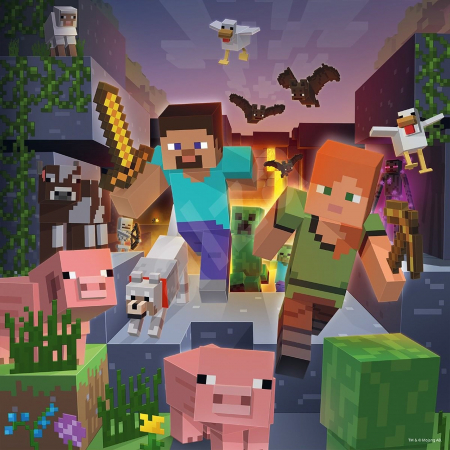 Jocuri tip puzzle - Puzzle Minecraft, 3X49 Piese