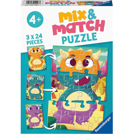 Puzzle Mix&Match Dinozauri, 3X24 Piese [1]