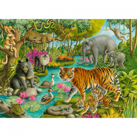 Jocuri tip puzzle - Puzzle Padure In India, 60 Piese