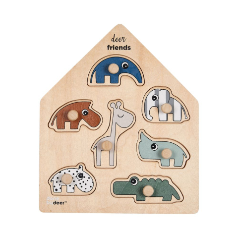 Jocuri tip puzzle - Puzzle Peg Done by Deer Deer Friends Colour Mix