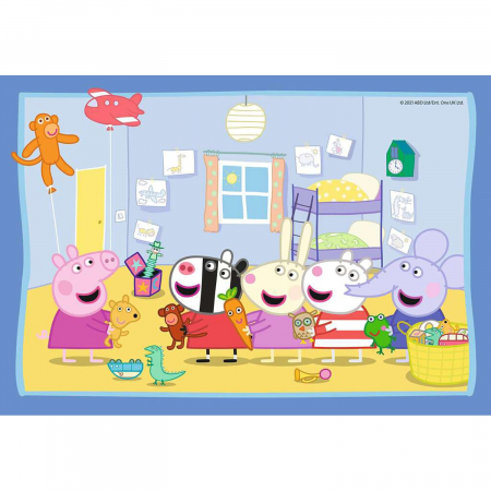 Jocuri tip puzzle - Puzzle Peppa Pig, 2X12 Piese