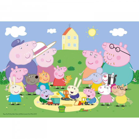 Jocuri tip puzzle - Puzzle Peppa Pig Joaca In Nisip, 35 Piese
