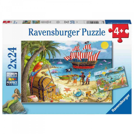 Puzzle Pirati Si Sirene, 2X24 Piese [2]