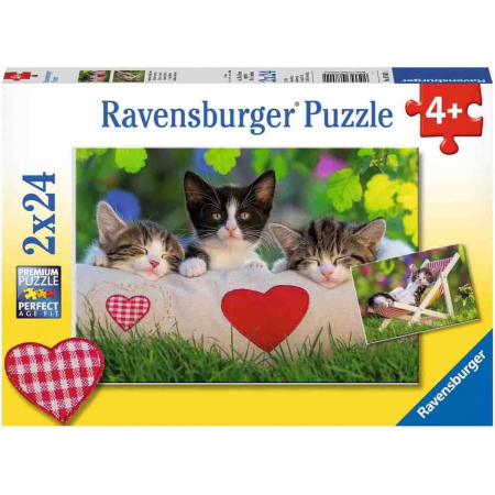Puzzle Pisicute Somnoroase, 2X24 Piese [2]