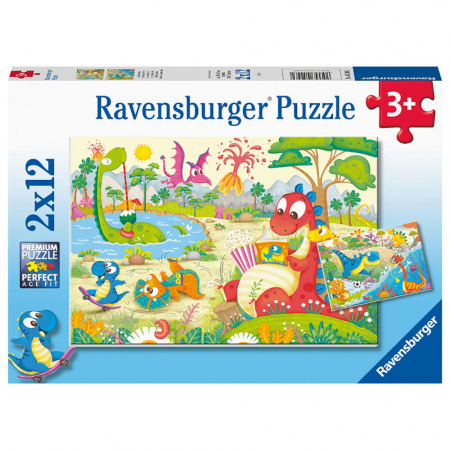 Puzzle Prietenii Mei Dinozaurii, 2X12 Piese [1]
