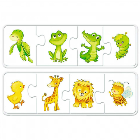 Jocuri tip puzzle - Puzzle Pui De Animale, 6X4 Piese