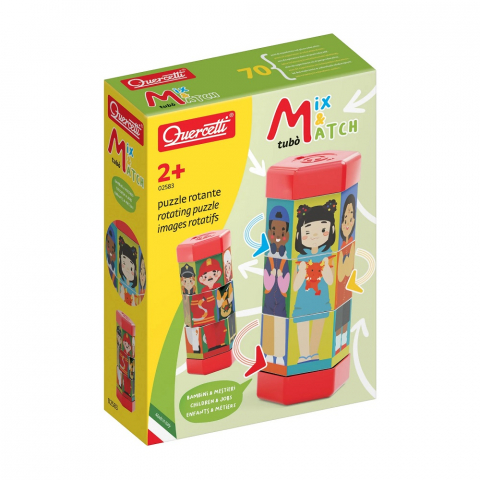 Jocuri tip puzzle - Puzzle Quercetti Tubo Mix & Match Meserii