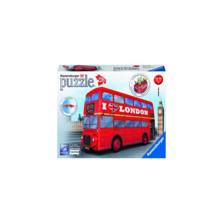 Jocuri tip puzzle - Puzzle Ravensburger 3D Autobuz Londra, 216 Piese