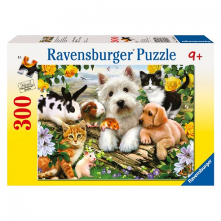 Jocuri tip puzzle - Puzzle Ravensburger Animale Prietenoase, 300 Piese