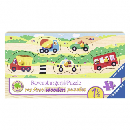 Jocuri tip puzzle - Puzzle Ravensburger din Lemn - Vehicule