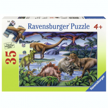 Jocuri tip puzzle - Puzzle Ravensburger - Dinozauri 35 piese