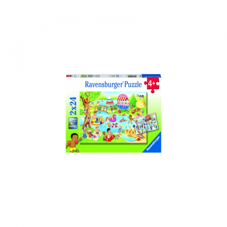 Jocuri tip puzzle - Puzzle Ravensburger Distractie La Lac, 2X24 Piese