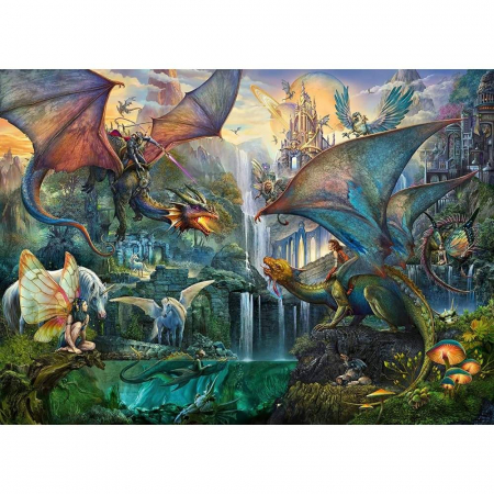 Puzzle Ravensburger Dragoni la Lupta, 9000 Piese [1]