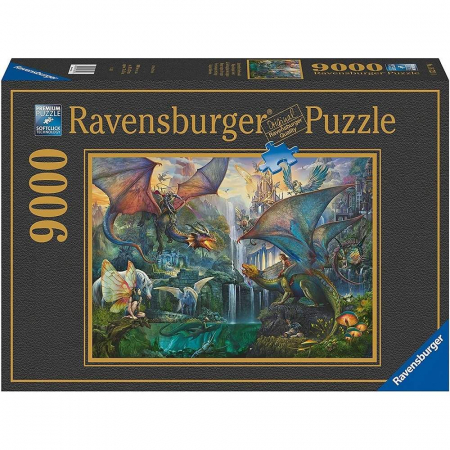 Jocuri tip puzzle - Puzzle Ravensburger Dragoni la Lupta, 9000 Piese