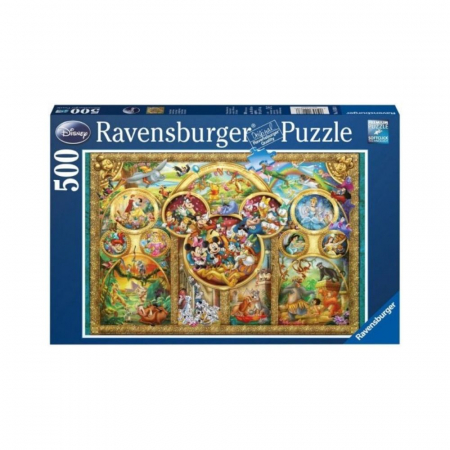 Jocuri tip puzzle - Puzzle Ravensburger Familia Disney, 500 Piese
