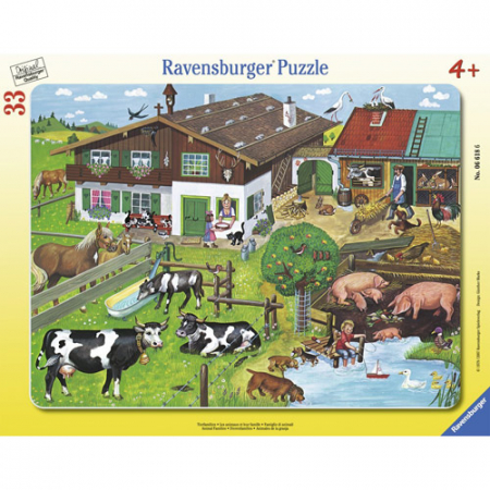 Jocuri tip puzzle - Puzzle Ravensburger Familii De Animale, 33 Piese