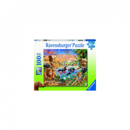 Jocuri tip puzzle - Puzzle Ravensburger Izvor In Jungla, 100 Piese