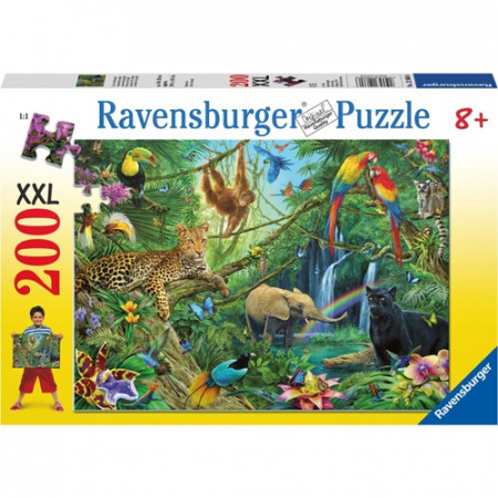 Jocuri tip puzzle - Puzzle Ravensburger Jungla - 200 piese