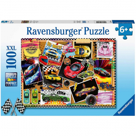 Puzzle Ravensburger Masini De Curse, 100 Piese [0]