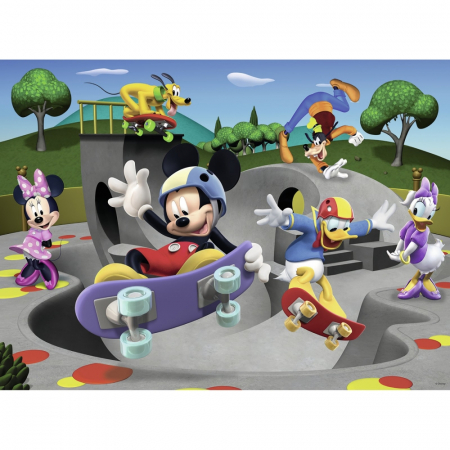Puzzle Ravensburger Mickey Cu Skateboard, 100 Piese [1]