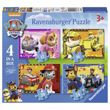 Jucarii si jocuri copii - Puzzle Ravensburger - Patrula Catelusilor set de 4