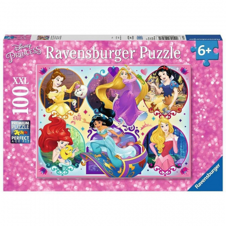Jocuri tip puzzle - Puzzle Ravensburger Printesele Disney, 100 Piese