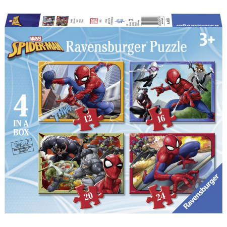 Jocuri tip puzzle - Puzzle Ravensburger Spider-Man, 12/16/20/24 Piese