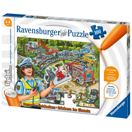 Puzzle Ravensburger Tiptoi Strada In Constructie, 100 Piese [0]