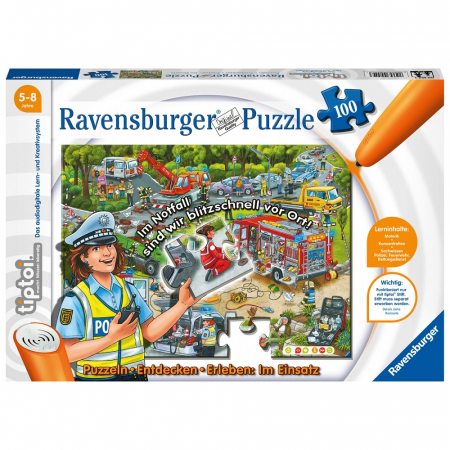 Puzzle Ravensburger Tiptoi Strada In Constructie, 100 Piese [1]