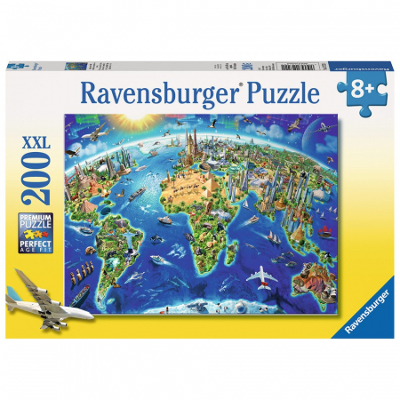 Jocuri tip puzzle - Puzzle Ravensburger XXL - Harta Lumii