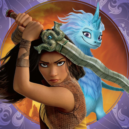 Jocuri tip puzzle - Puzzle Raya Si Ultimul Dragon, 3X49Piese