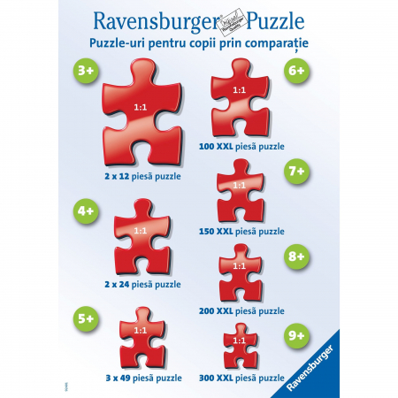 Puzzle Scufita Rosie Si Lupul, 100 Piese Glitter [3]