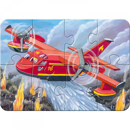 Puzzle Set 4 Buc Vehicule De Urgenta, 2/4/6/8 Piese [2]