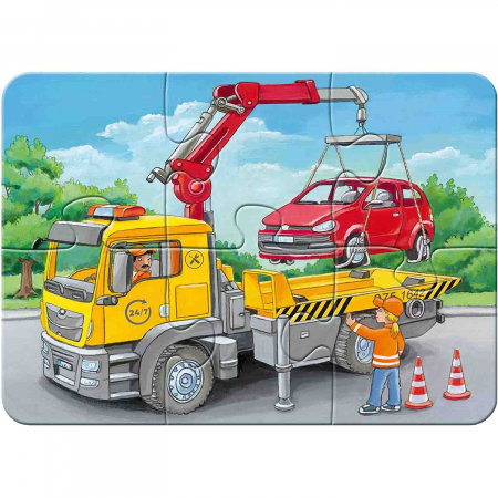 Puzzle Set 4 Buc Vehicule De Urgenta, 2/4/6/8 Piese [1]