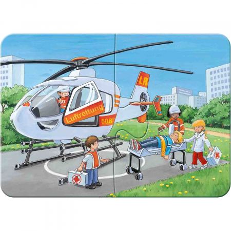 Puzzle Set 4 Buc Vehicule De Urgenta, 2/4/6/8 Piese [3]