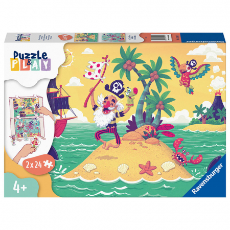Puzzle Si Joc Aventura Piratilor, 2X24 Piese [1]