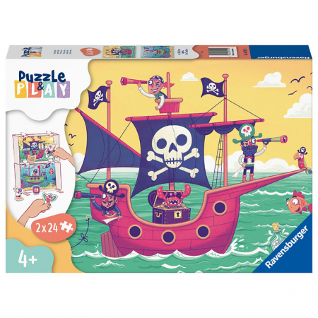 Puzzle Si Joc Barca Piratilor, 2X24 Piese [1]