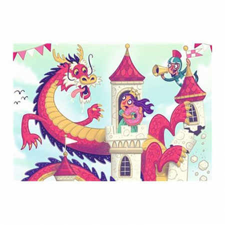 Jocuri tip puzzle - Puzzle Si Joc Dragon, 2X24 Piese