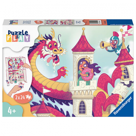 Puzzle Si Joc Dragon, 2X24 Piese [1]